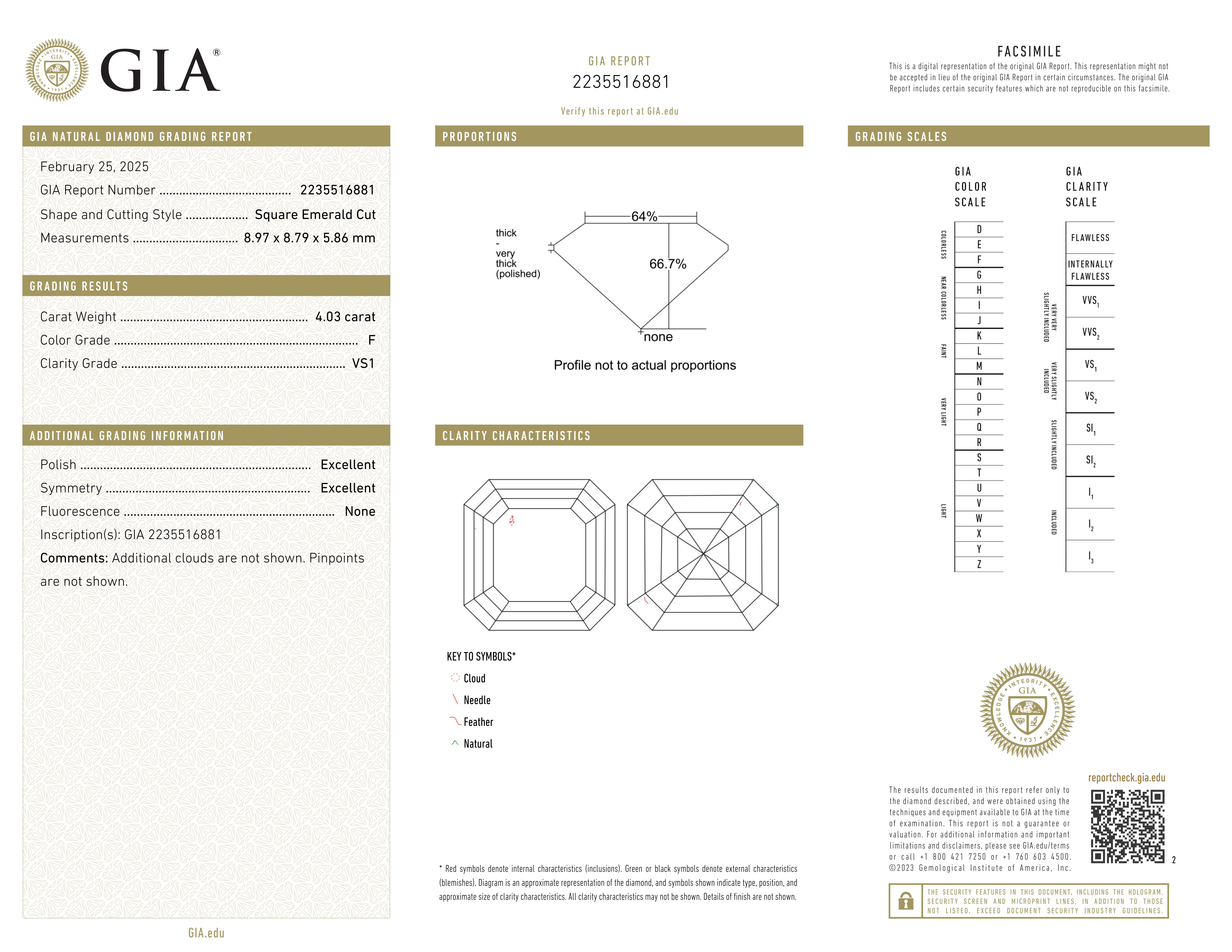 Taglio Asscher GIA Certified 4 Carat Asscher Cut Diamond Platinum Ring in vendita