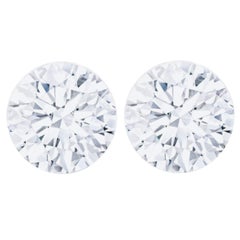 GIA Certified 3.00 Carat Brilliant Cut Diamond Studs E Color VVS2 Clarity