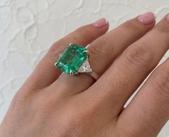GIA Certified 4 Carat Colombian Emerald & Diamond Ring by Antinori