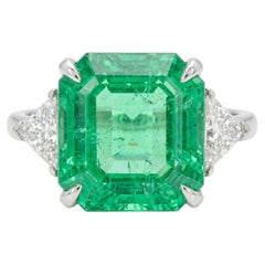 GIA Certified 4 Carat Colombian Emerald & Diamond Ring by Antinori