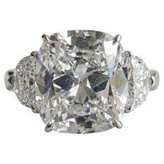 GIA Certified 4 carat Cushion Brilliant diamond Ring