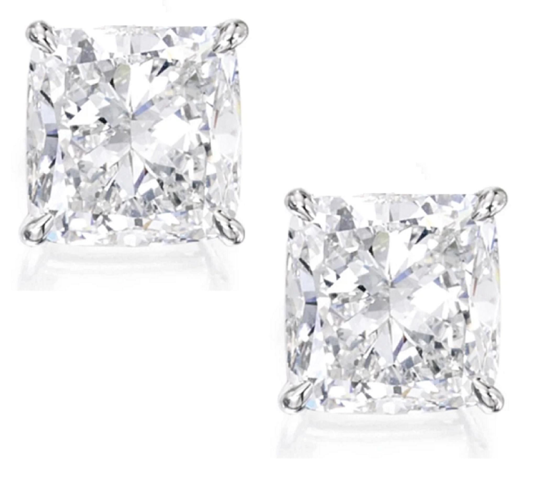 GIA Certified 4 Carat Cushion Cut Diamond Studs

There is very minimal black in these diamonds. The inclusions all blend perfectly into the sparkle and are difficult to pick out with the naked eye even under very close scrutiny! The inclusions do