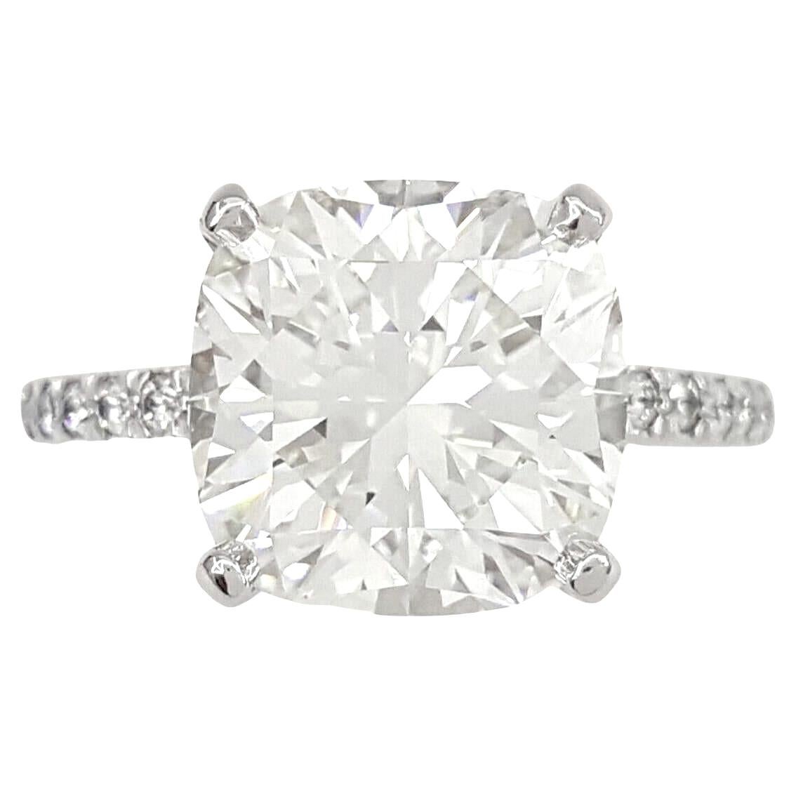 GIA Certified 3 Carat Cushion Shape Diamond D FLAWLESS Ring In New Condition For Sale In Chicago, IL