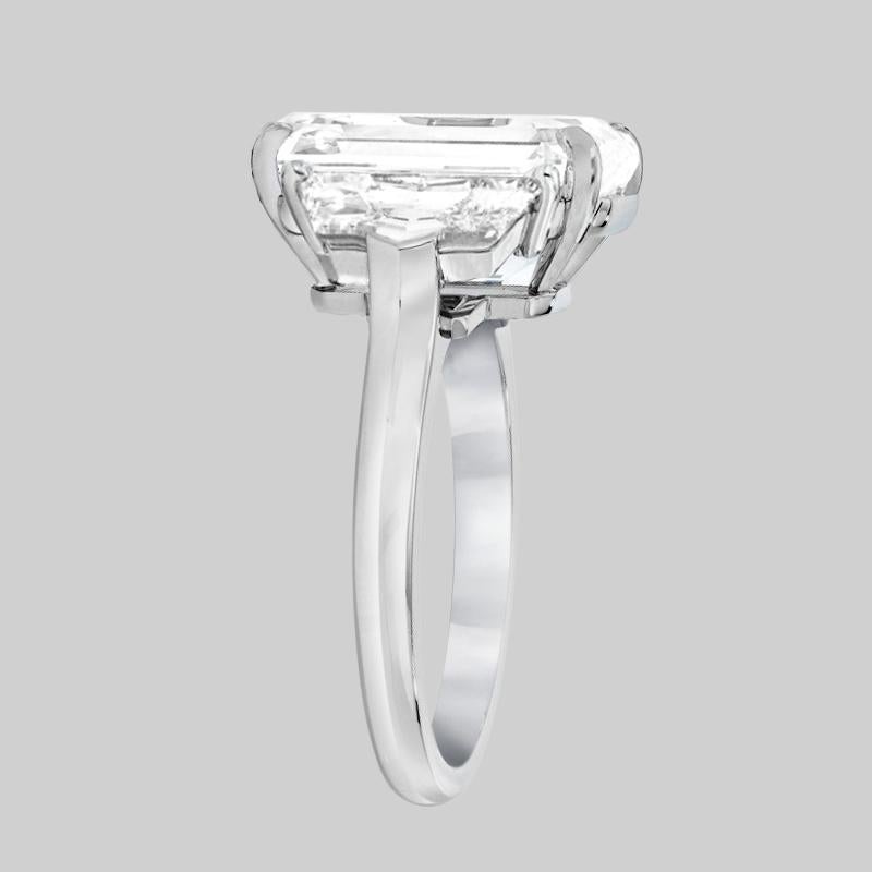 3 carat emerald cut diamond ring