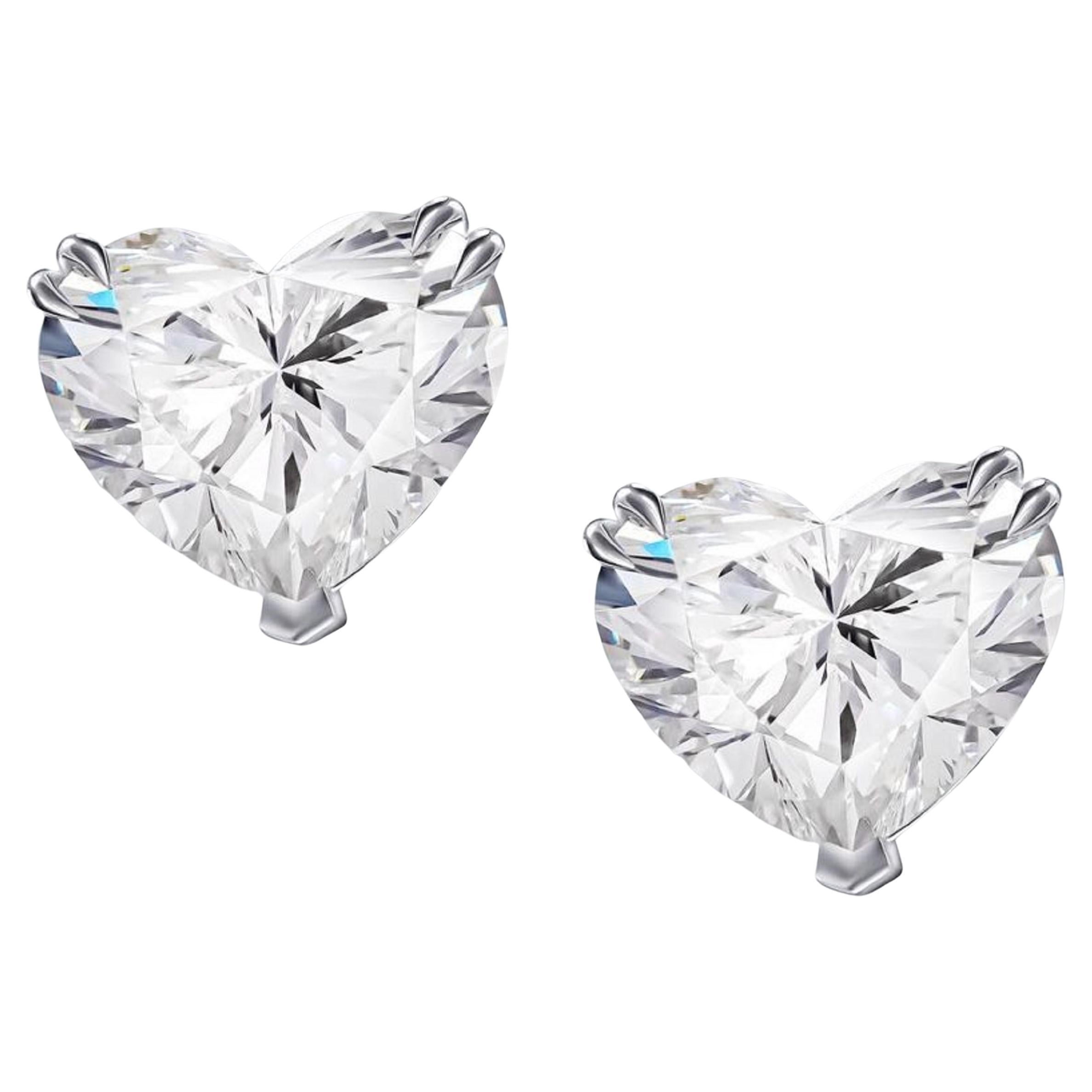 GIA Certified 4 Carat Diamond Earrings D VVS1 Clarity