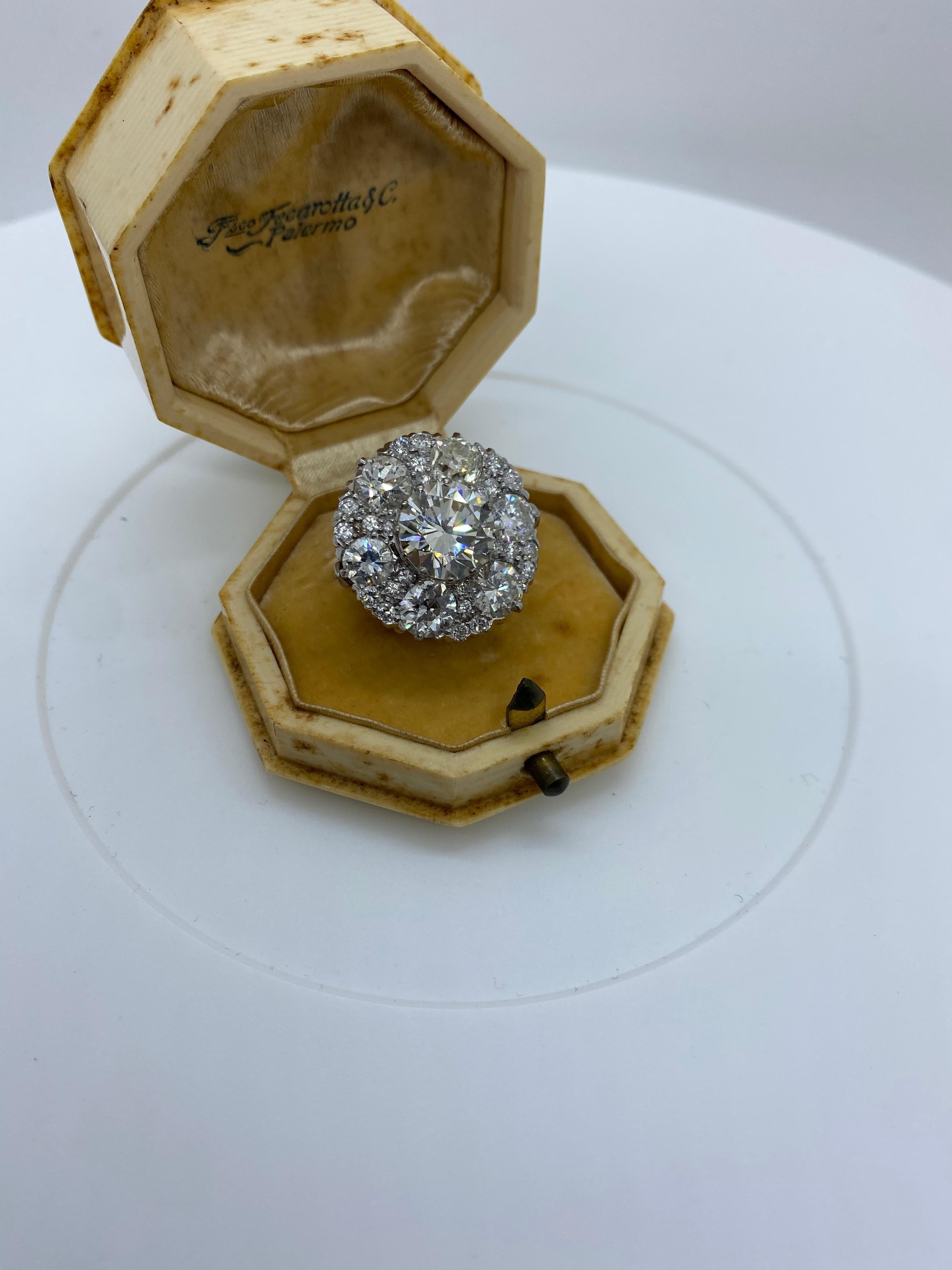 GIA Certified 4, 04 Carat Diamond Ring L / S1 2
