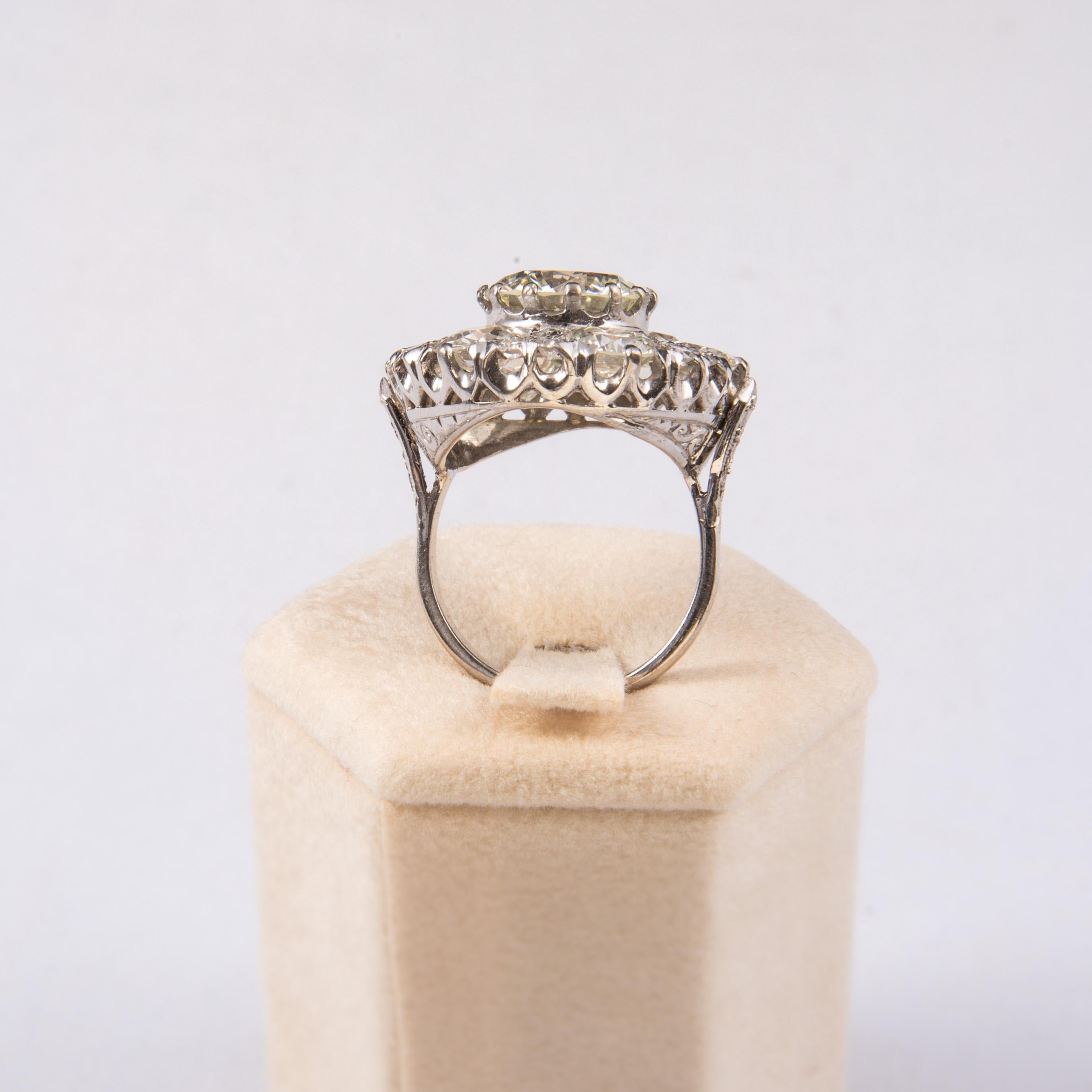 Art Deco GIA Certified 4, 04 Carat Diamond Ring L / S1