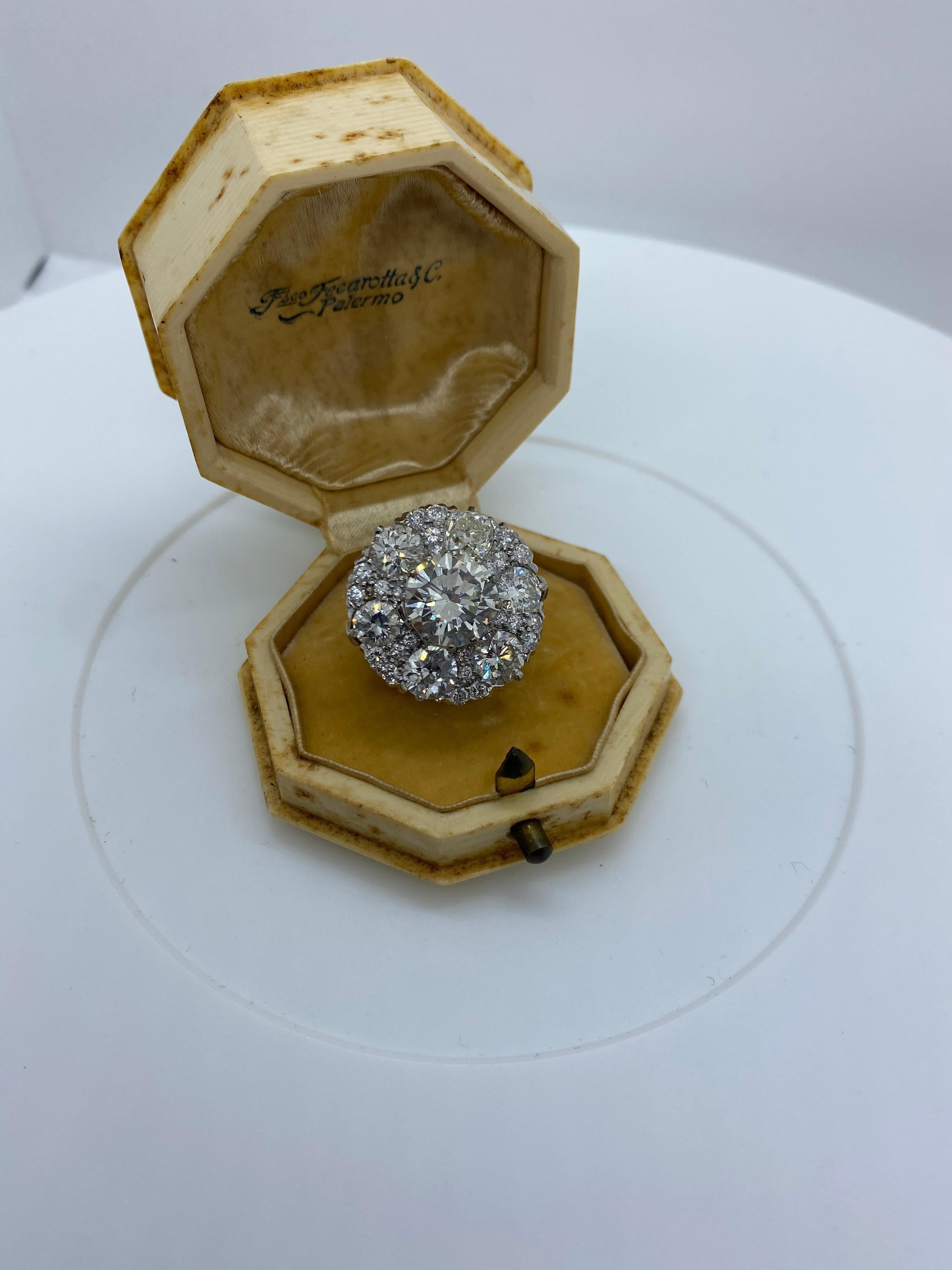 GIA Certified 4, 04 Carat Diamond Ring L / S1 5