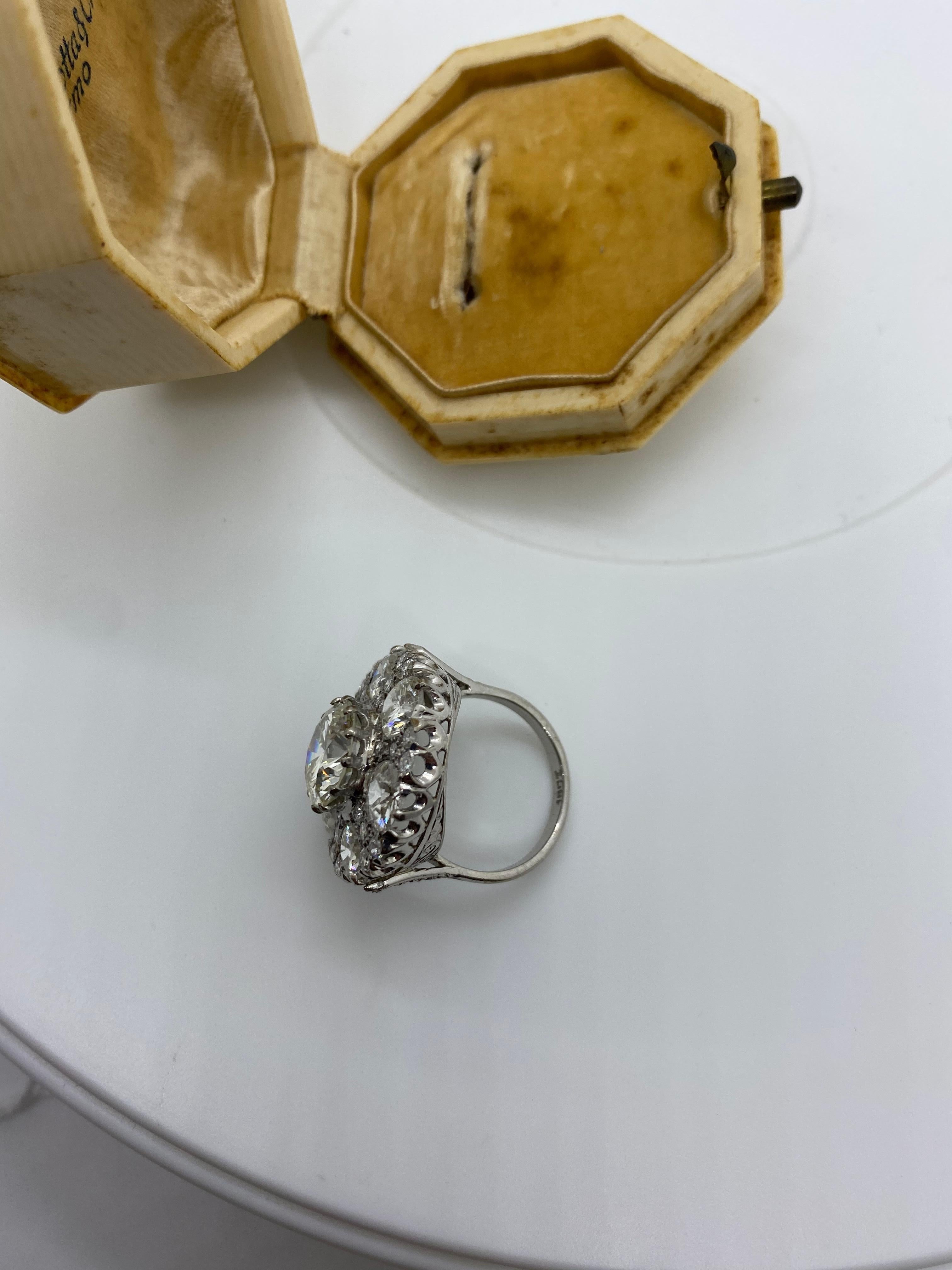 GIA Certified 4, 04 Carat Diamond Ring L / S1 6