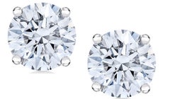 GIA Certified 4 Carat D VVS2 Diamond  Studs Earrings