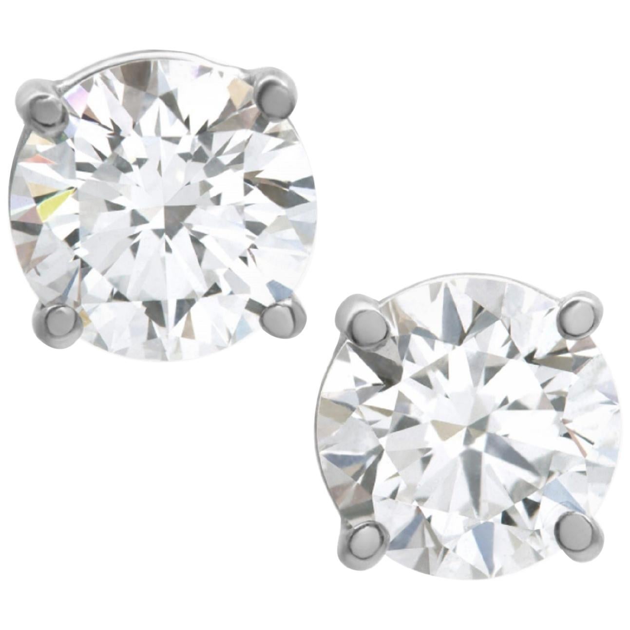 GIA Certified 4 Carat Diamond Studs