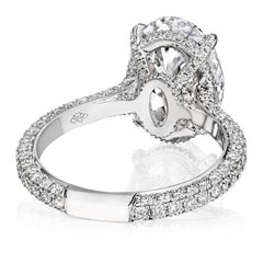 GIA Certified 4 Carat E VS2 Oval Diamond Engagement Ring "Alexandria"
