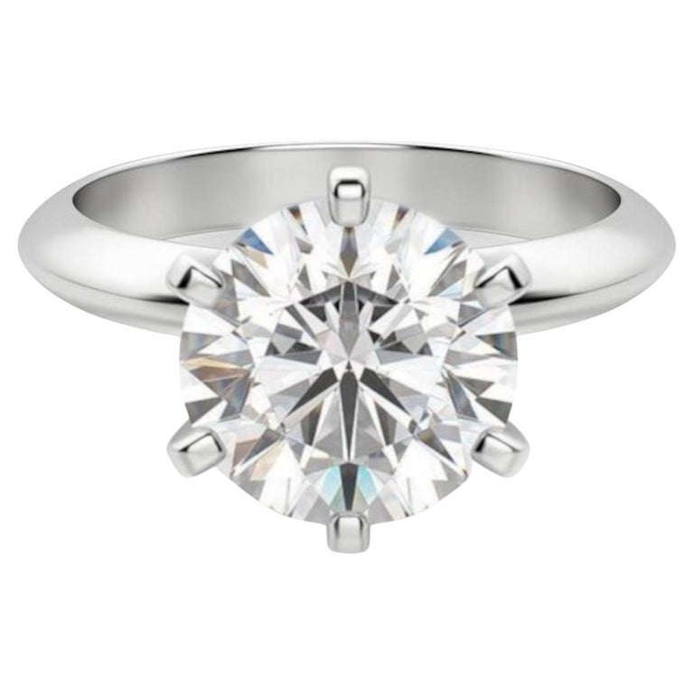 Solitaire Ring With A Carat Diamond In Platinum BAUNAT | nursery.com.pk