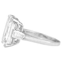 GIA Certified 4 Carat Emerald Cut Diamond Ring D Color VS1 Clarity