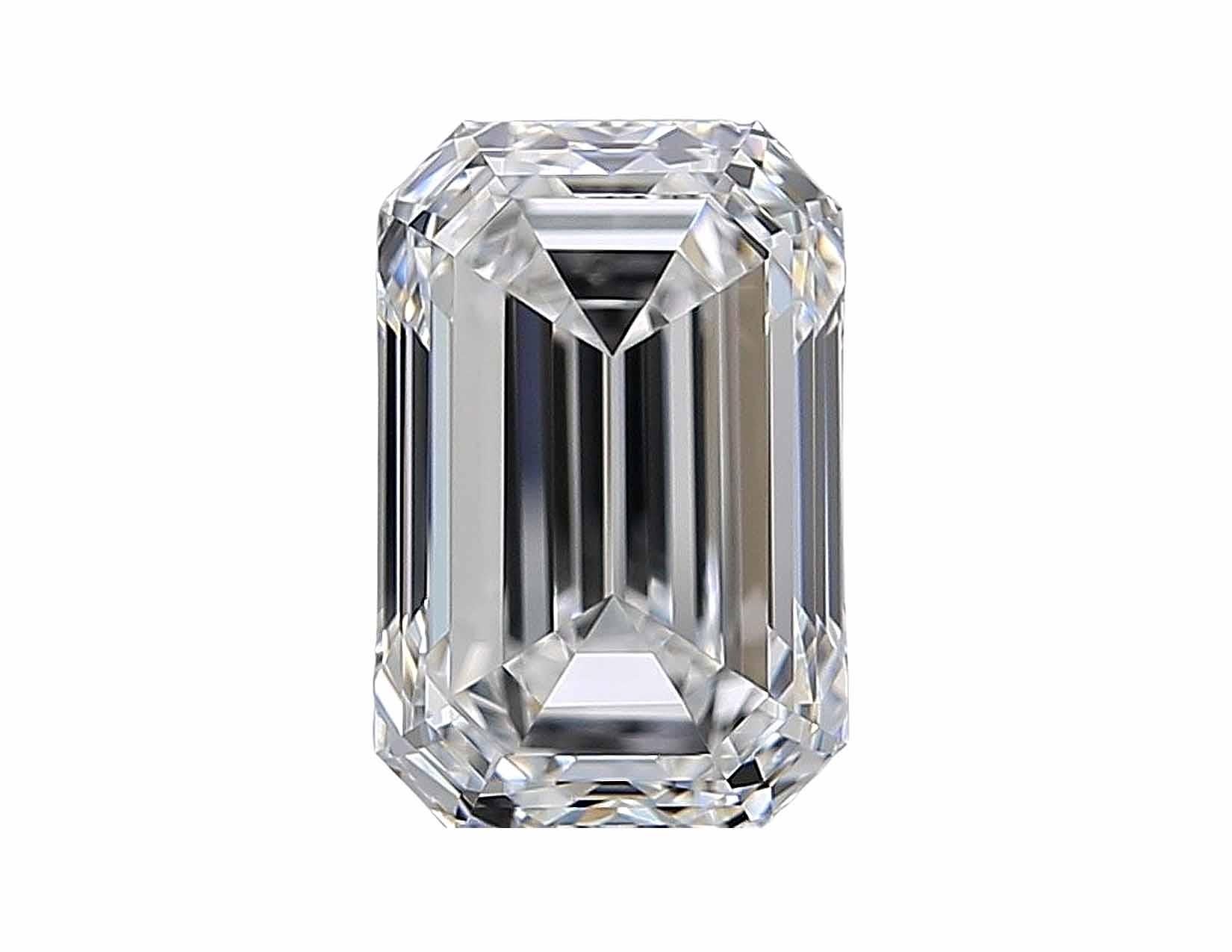 Contemporary GIA Certified 4.01 Carat Emerald Cut Diamond E Color IF Clarity Ring in Platinum For Sale