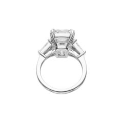 GIA Certified 4 Carat Emerald Cut Diamond Ring