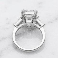 GIA Certified 4 Carat Emerald Cut Diamond Ring