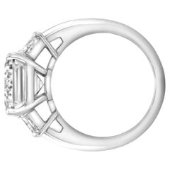 GIA Certified 4 Carat Emerald Cut Diamond Ring