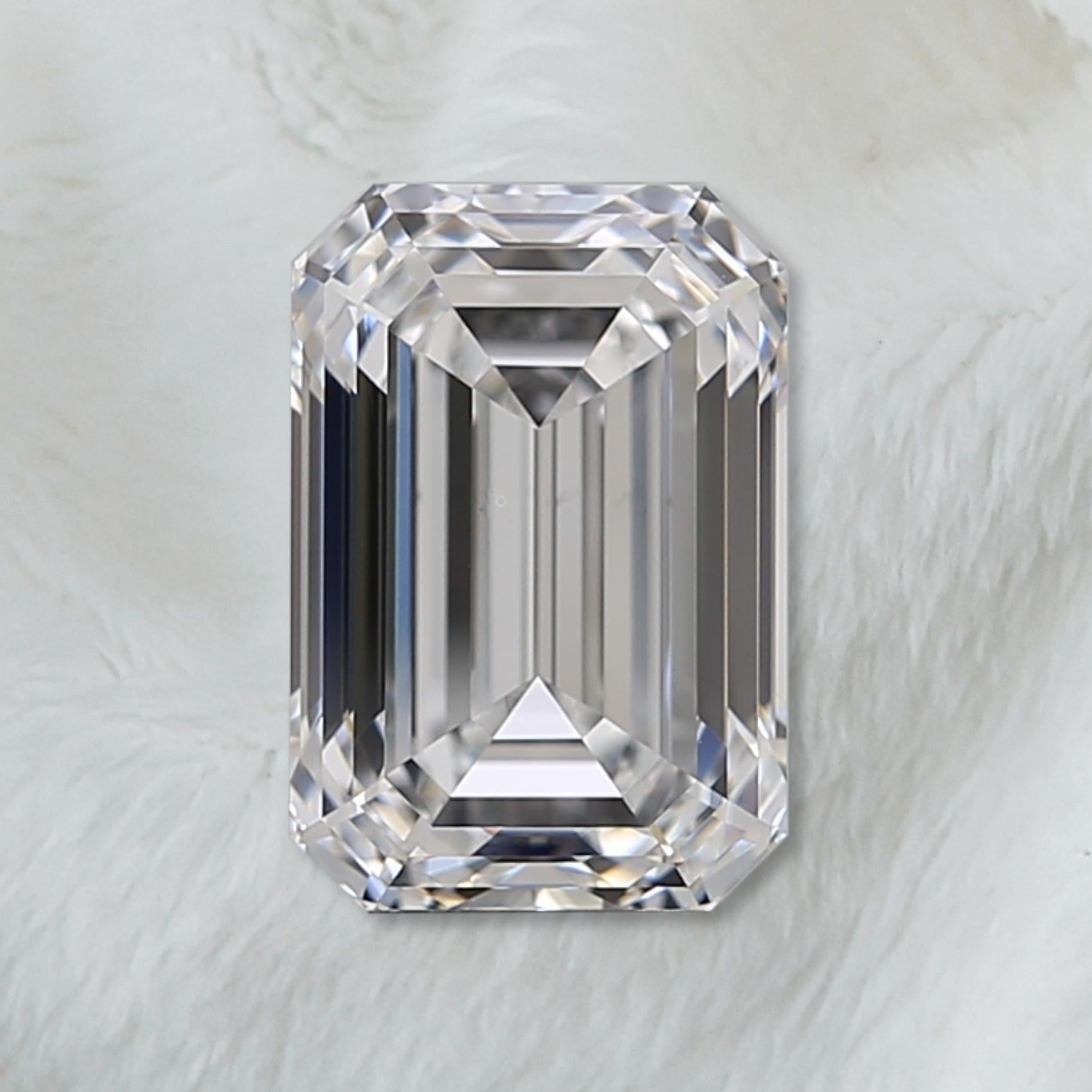Modern GIA Certified 4 Carat Emerald Cut Diamond Ring Long Ratio