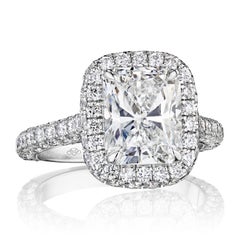 GIA Certified 4 Carat F VS2 Radiant Diamond Engagement Ring "Amani"