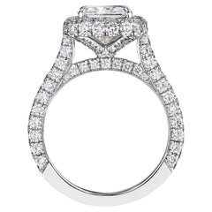 GIA Certified 4 Carat F VS2 Radiant Diamond Engagement Ring "Amani"