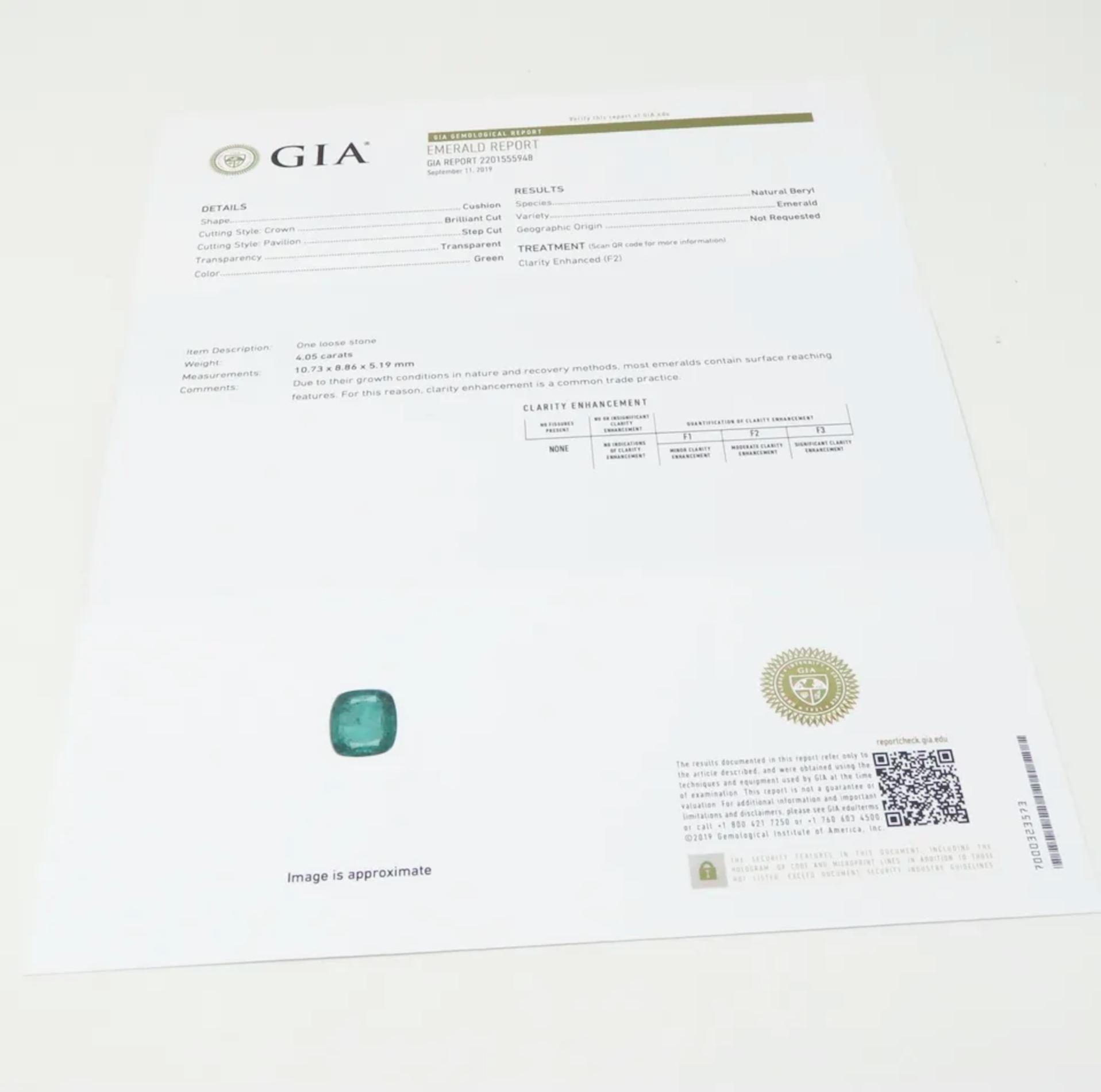 GIA Certified 4 Carat Green Emerald Diamond Platinum Ring In New Condition For Sale In Chicago, IL