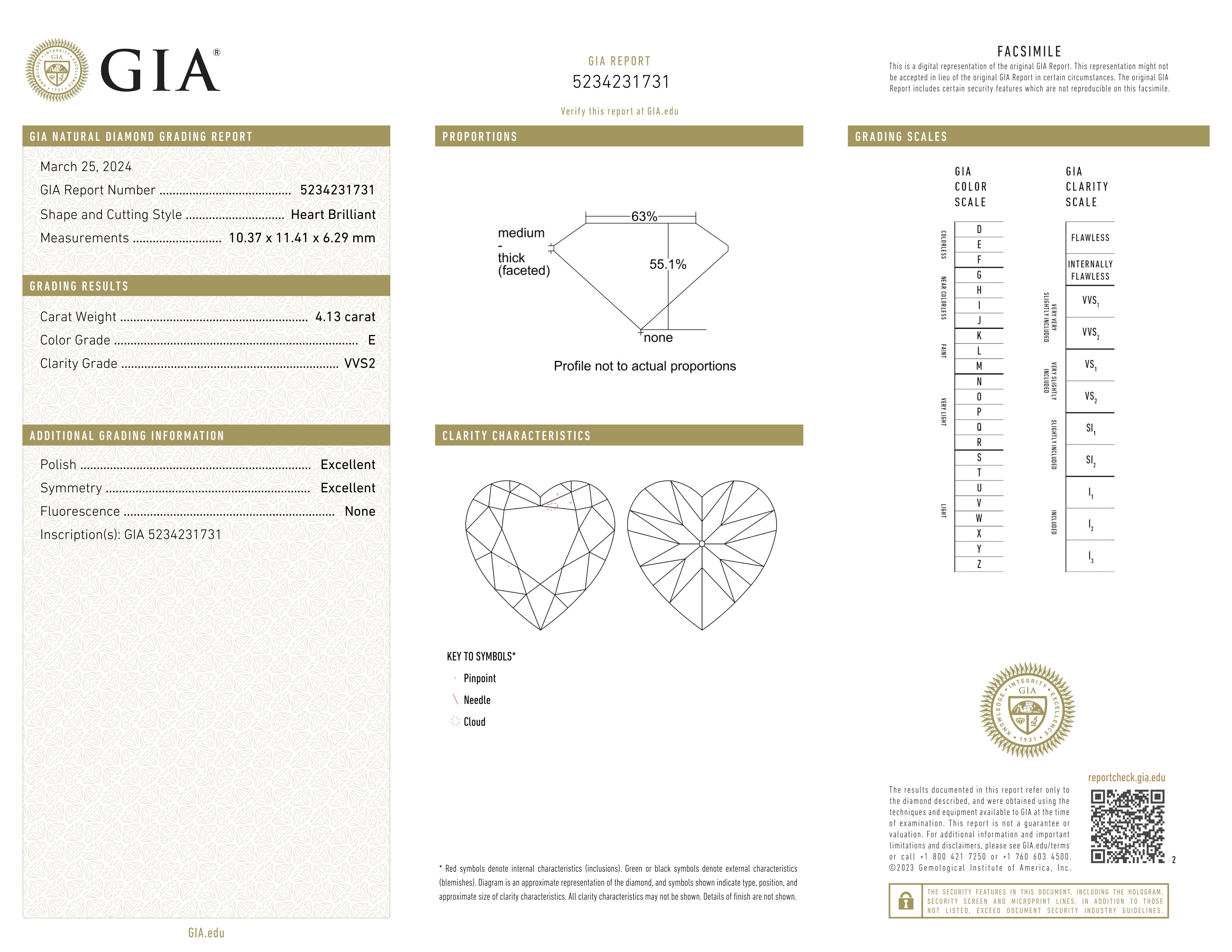 GIA zertifiziert 4 Karat Herz Diamantschliff Platin Ring im Zustand „Neu“ im Angebot in Chicago, IL