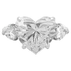 GIA-zertifizierter 4 Karat herzförmiger Diamantring in Herzform
