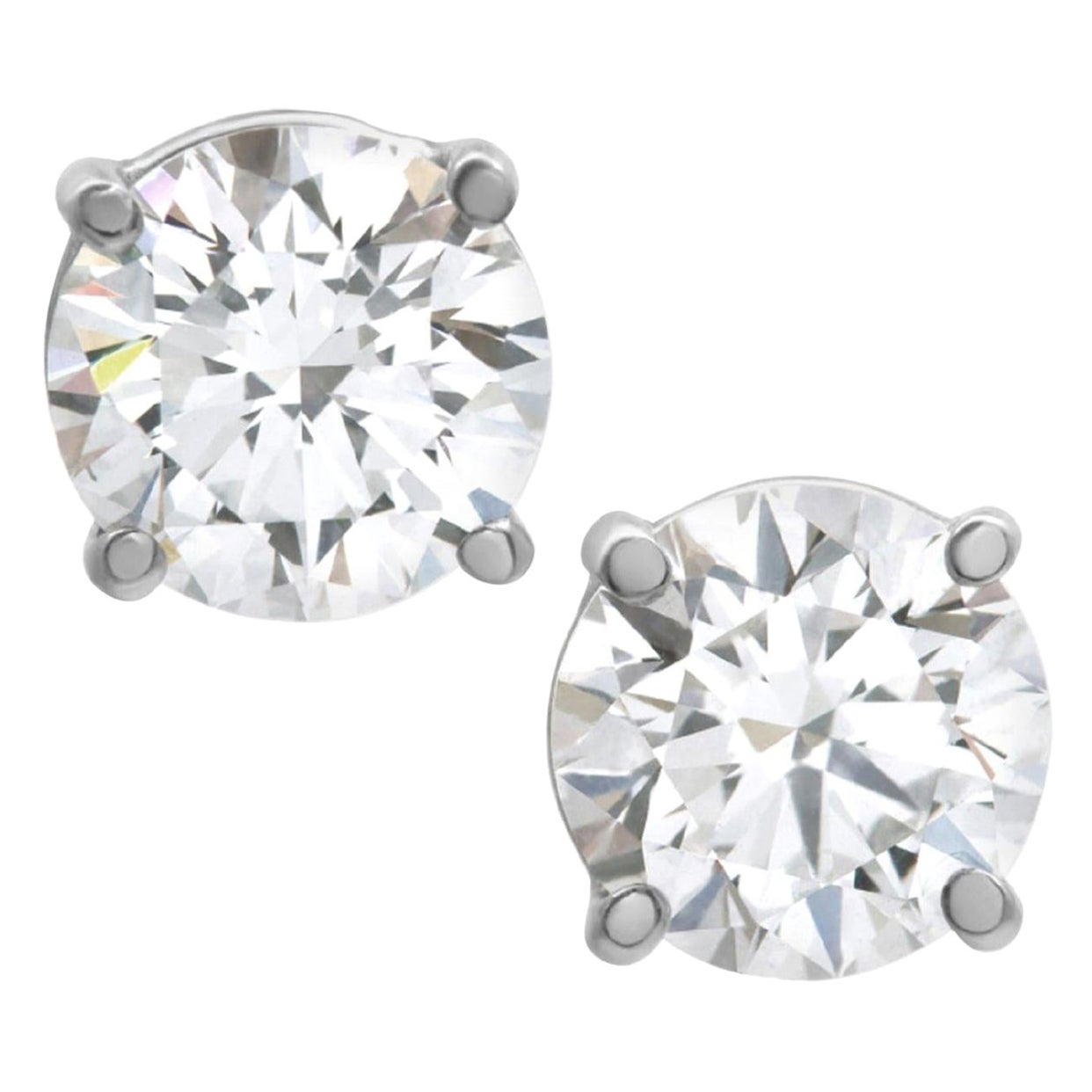 GIA Certified 4 Carat Natural Diamond Studs