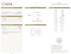 Anello di fidanzamento a tre pietre con diamante taglio ovale certificato GIA da 4 carati