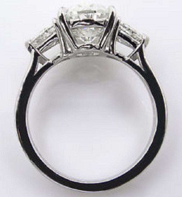 GIA Certified 4.02 Carat Oval Diamond Ring For Sale at 1stDibs
