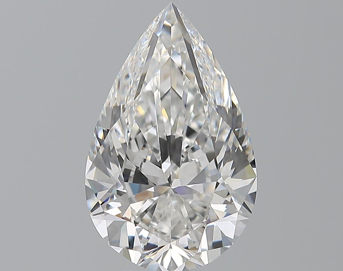 Contemporain Diamant poire certifié GIA de 4 carats  Bague de fiançailles en vente