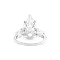 GIA Certified 4 Carat Pear Cut Diamond Ring VVS1 Clarity G Color