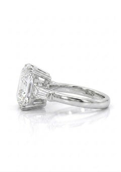GIA Certified 4.01 Carat Radiant Cut VVS1 Clarity Diamond Ring in Platinum