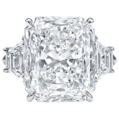 GIA Certified 3 Carat Radiant Cut Diamond Ring 