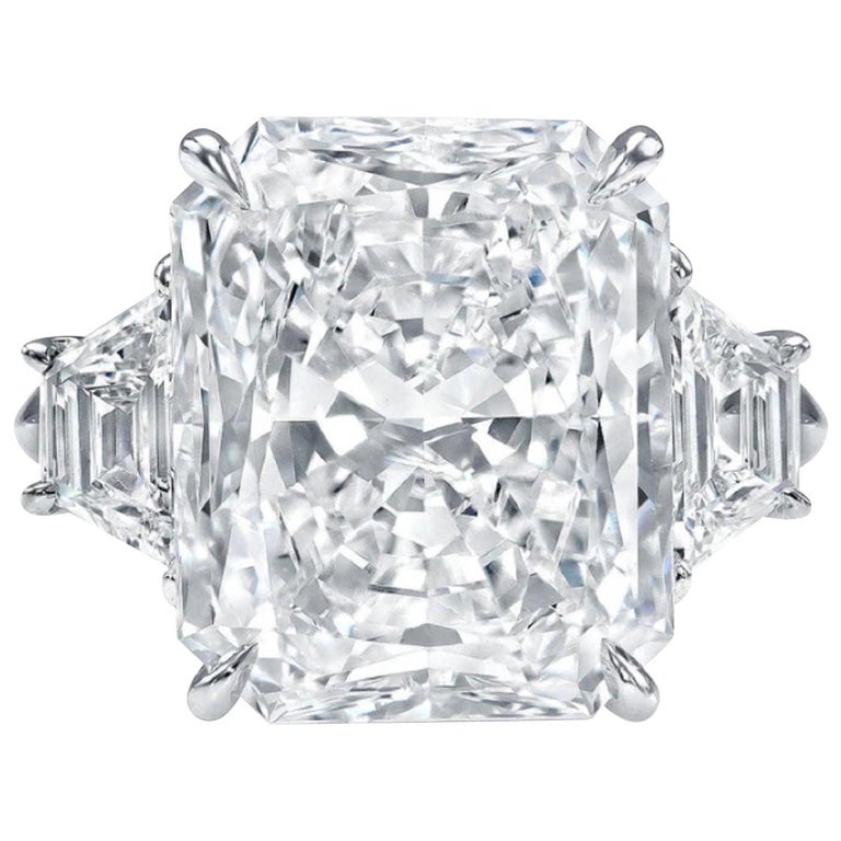 GIA Certified 3 Carat Radiant Cut Diamond Ring For Sale at 1stDibs