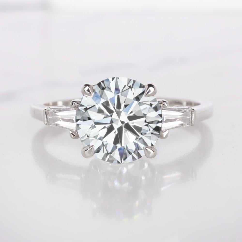 4 carat diamond platinum ring
