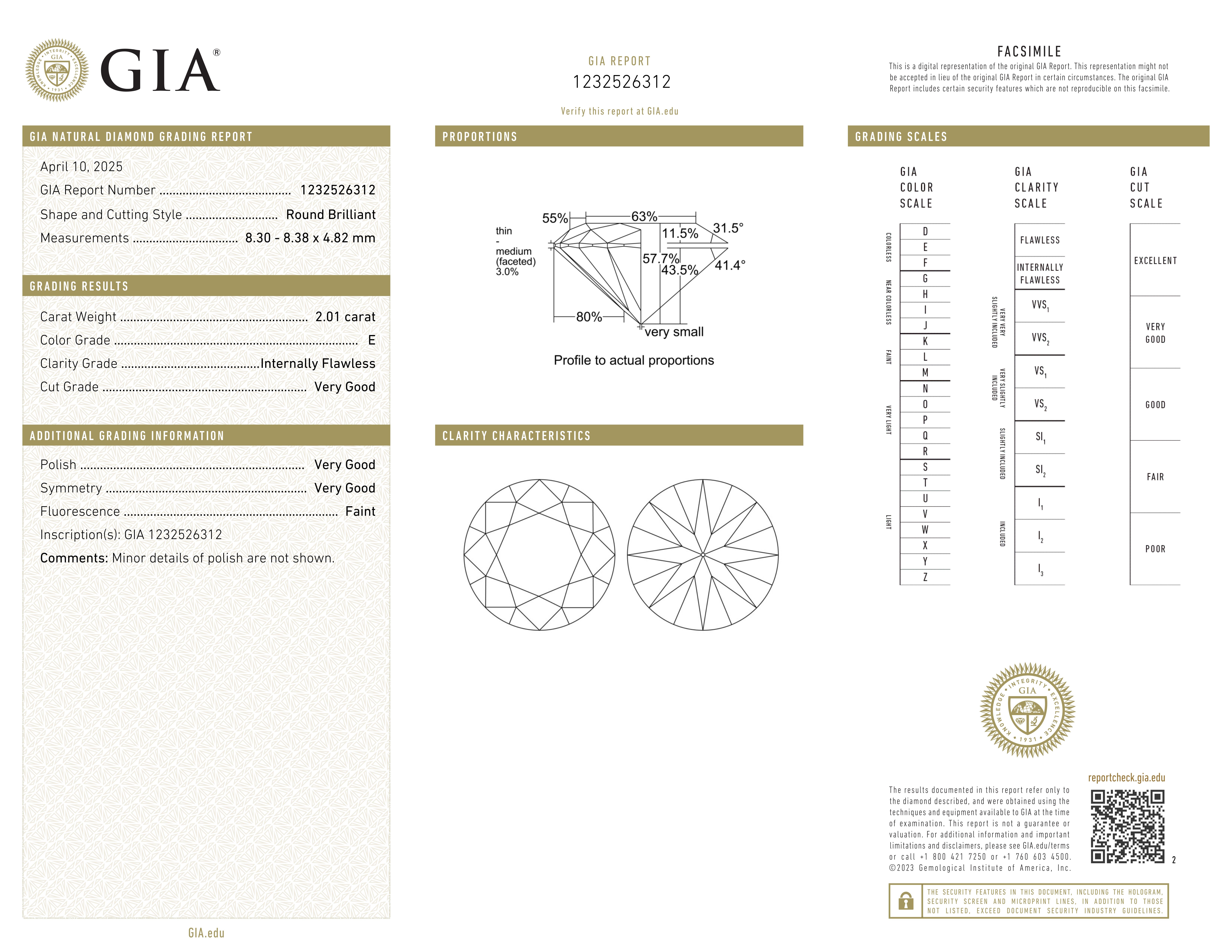 GIA Certified 4 Carat Round Cut Diamond Stud Earrings E/F Color Flawless Clarity In New Condition For Sale In Chicago, IL