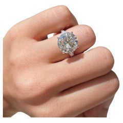 Exquisite GIA Certified 4.03 Carat Round Cut Diamond Triple Excellent Cut Ring