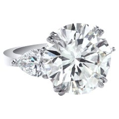 GIA Certified 4 Carat Round Shape Diamond Platinum Ring