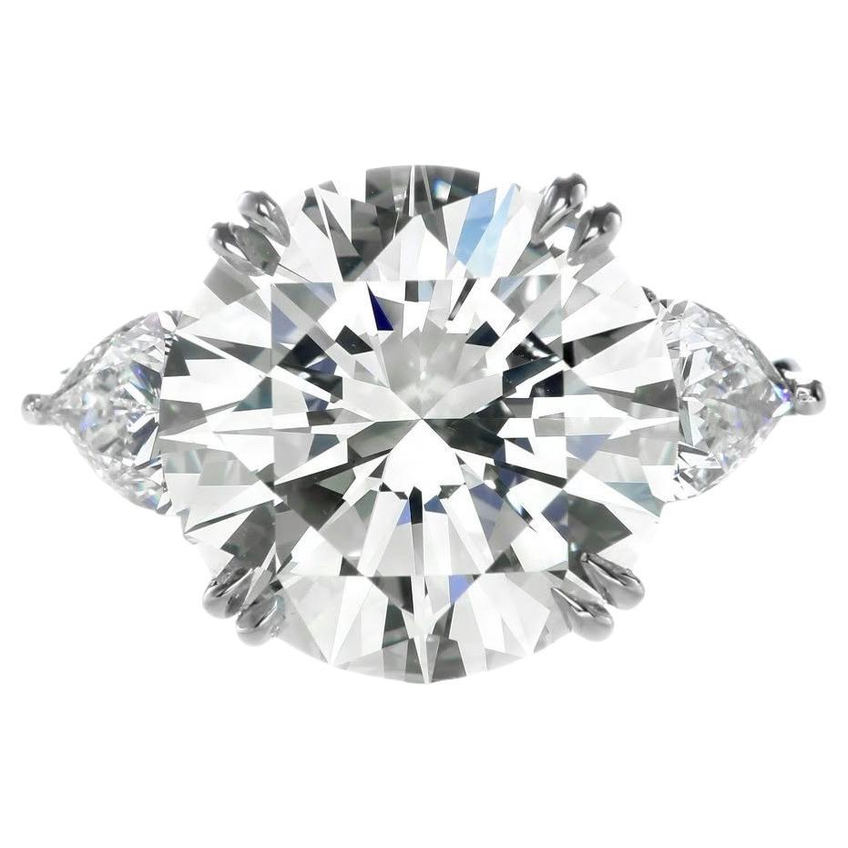 GIA Certified 4 Carat Round Shape Diamond Platinum Ring