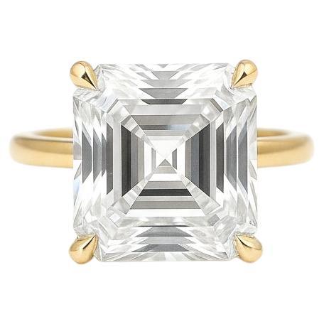 GIA-zertifizierter 4-Karat-Smaragdschliff-Diamant-Solitärring