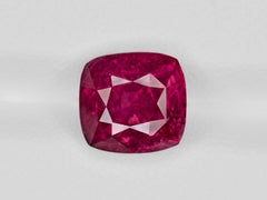 GIA Certified 4 Carat Vivid Red Ruby No Heat Diamond Cocktail Ring