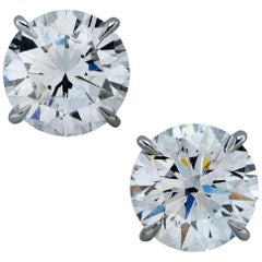GIA Certified 4 Carat VS1 Clarity Diamond Studs GIA Certified 4 Carat VS1 Clarity Diamond Studs