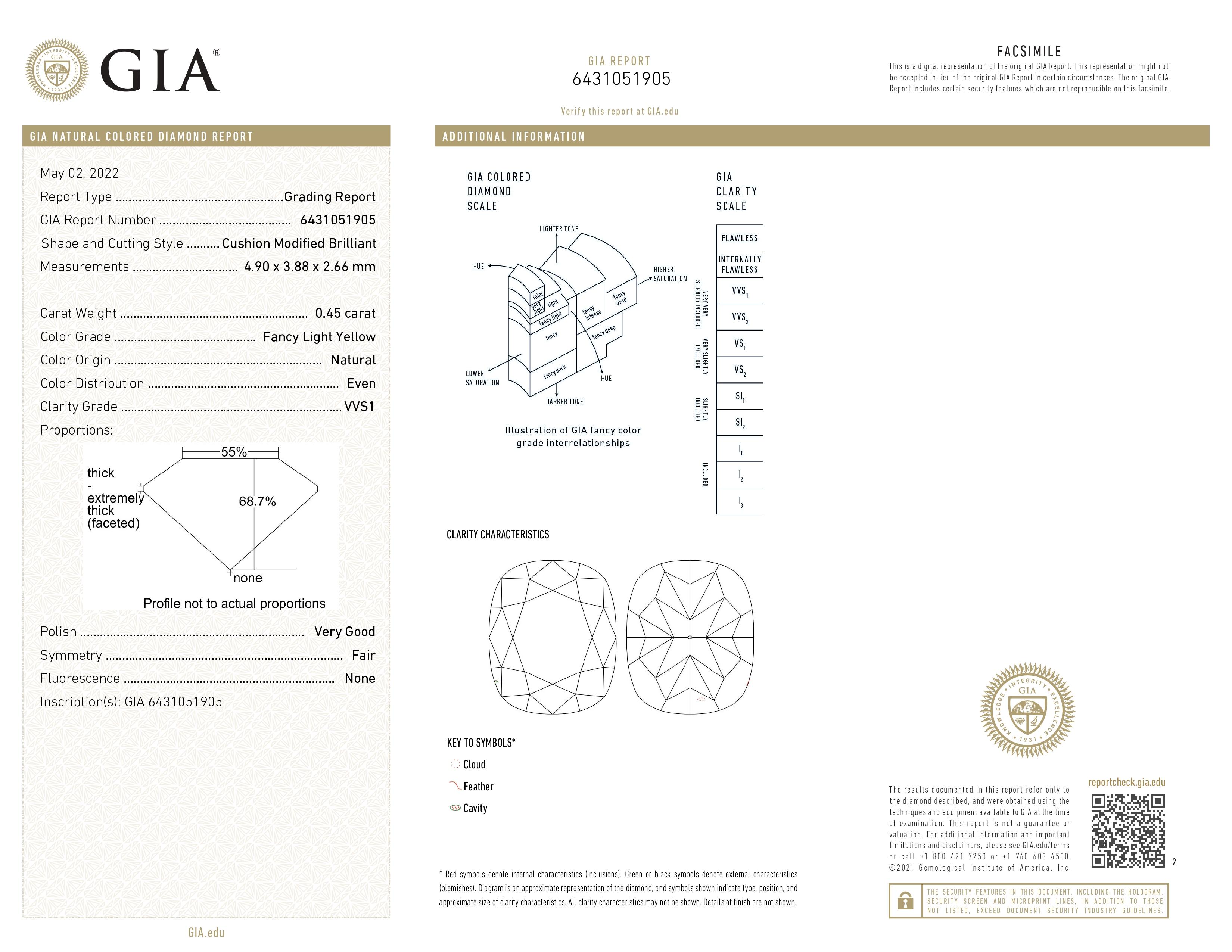 GIA Certified, 1.99ct Natural 4stone Fancy Color Diamond wedding Ring in 18KGold 3