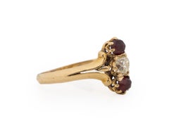 GIA Certified .40 Carat Victorian Diamond 14 Karat Yellow Gold Engagement Ring