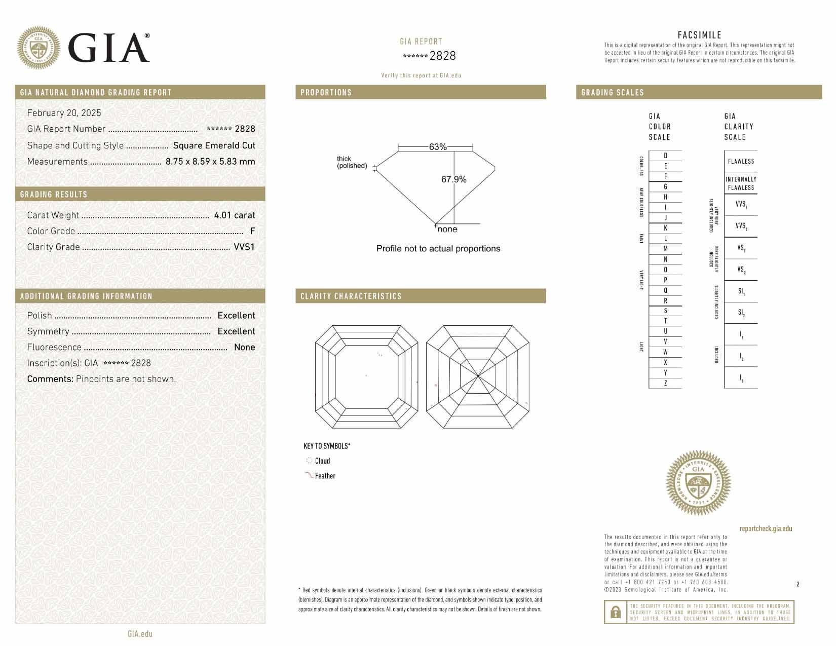 Anello solitario in platino con diamante taglio Asscher e pav�è, certificato GIA da 4,00 carati. In condizioni Nuovo in vendita a Chicago, IL
