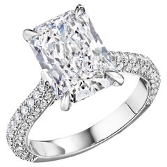 GIA Certified 4.00 Carat F VS2 Radiant Diamond Engagement Ring "Sabrina"