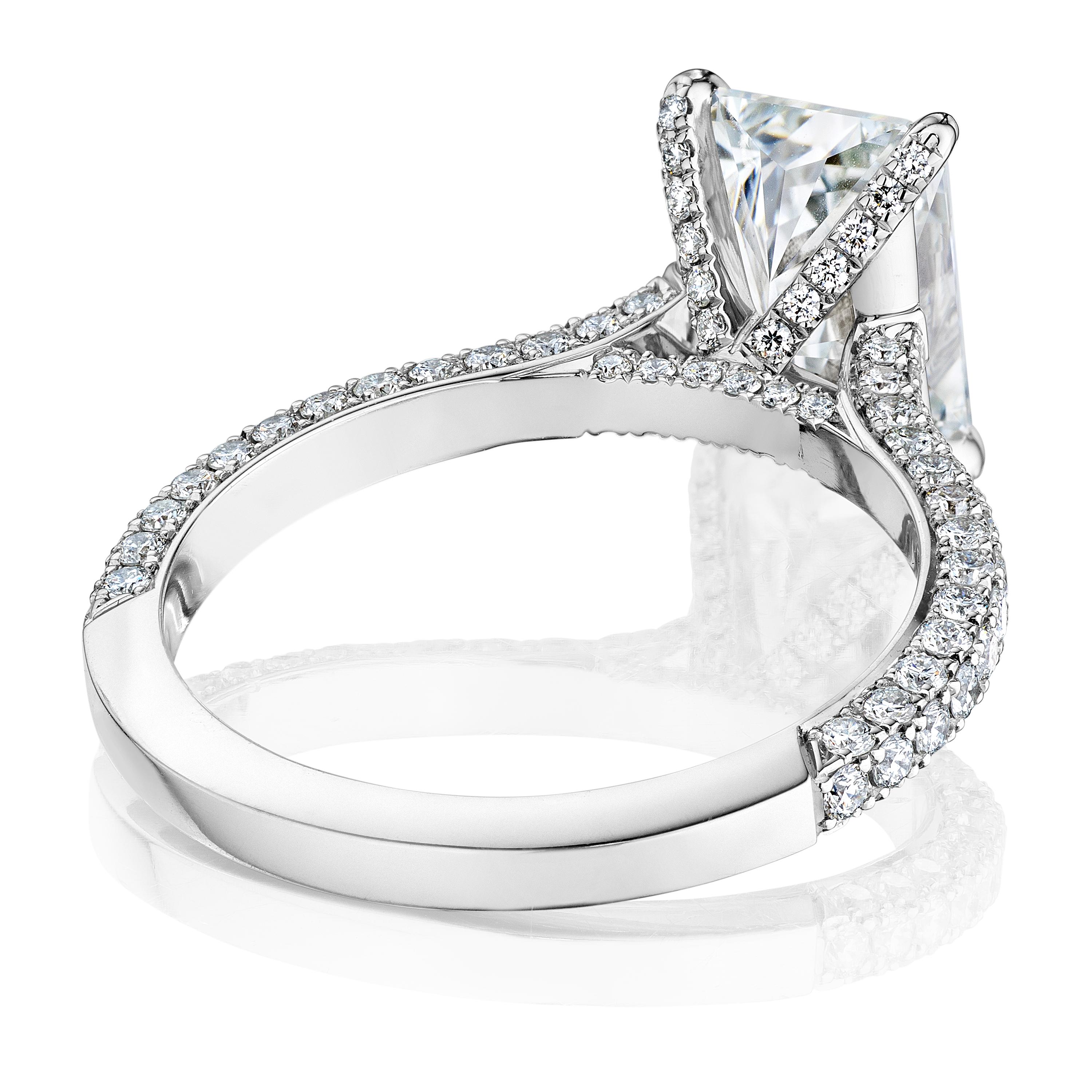 Radiant Cut GIA Certified 4.00 Carat F VS2 Radiant Diamond Engagement Ring 