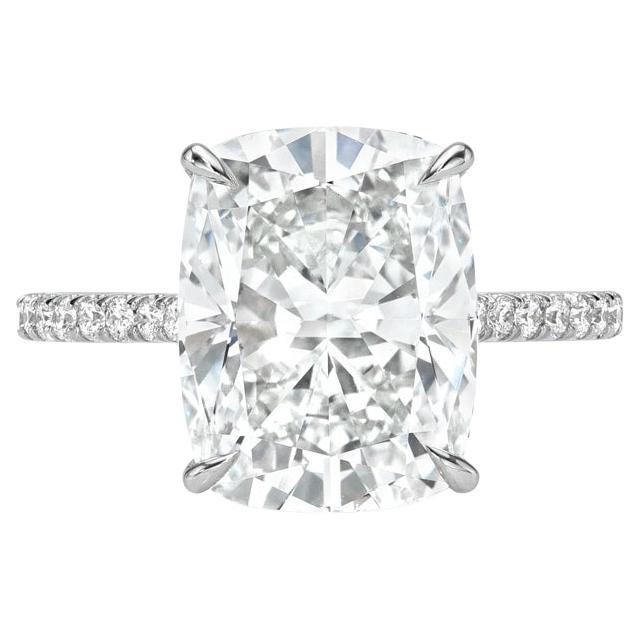 Anillo solitario de oro de 18 quilates con diamante natural de 4,00 quilates certificado por el GIA